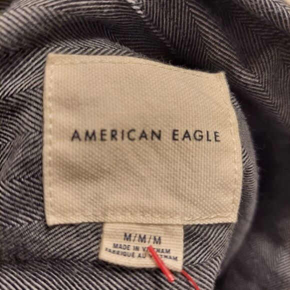 𝅺american Eagle shirt Gray button down Mens size medium - Picture 6 of 6